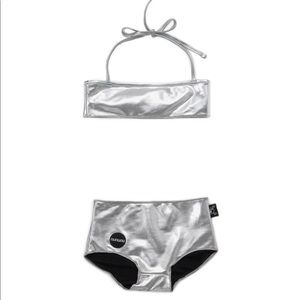 Metallic silver bikini